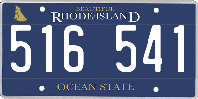 RI license plate 516541