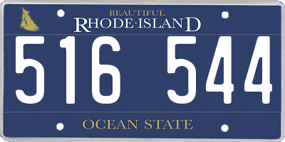 RI license plate 516544