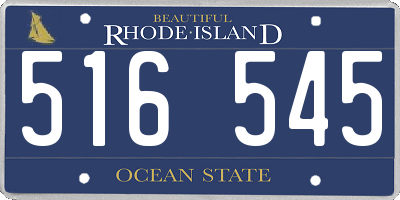 RI license plate 516545
