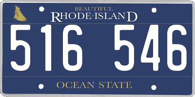 RI license plate 516546