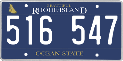 RI license plate 516547