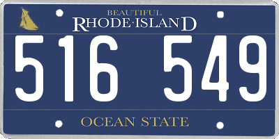 RI license plate 516549
