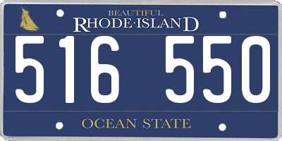 RI license plate 516550
