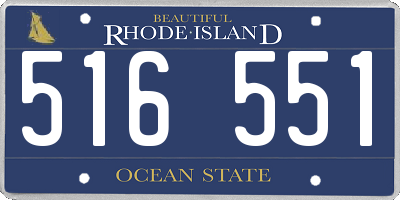 RI license plate 516551