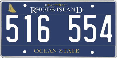 RI license plate 516554