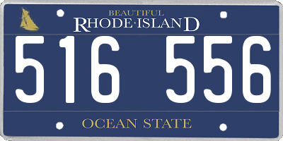 RI license plate 516556