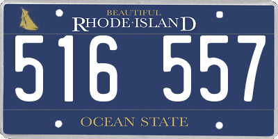 RI license plate 516557