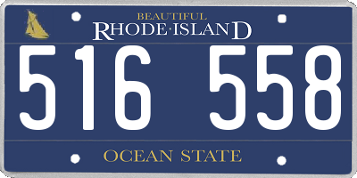 RI license plate 516558