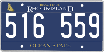 RI license plate 516559