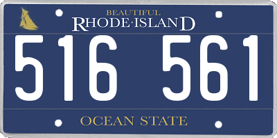 RI license plate 516561