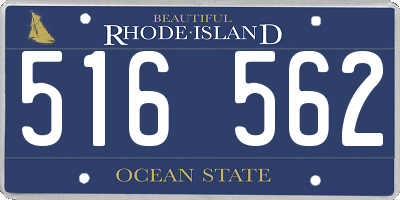 RI license plate 516562