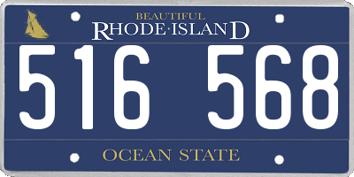 RI license plate 516568