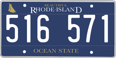 RI license plate 516571