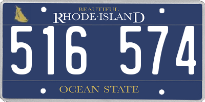 RI license plate 516574