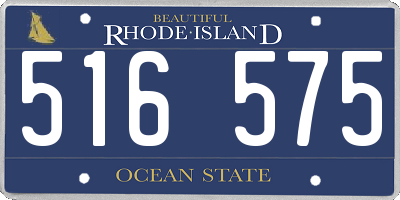 RI license plate 516575