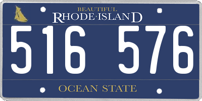 RI license plate 516576