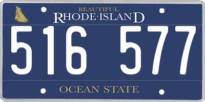 RI license plate 516577