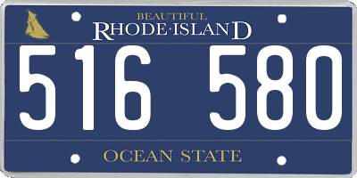 RI license plate 516580