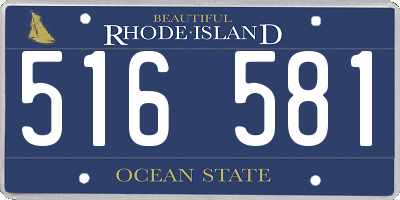 RI license plate 516581