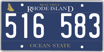 RI license plate 516583