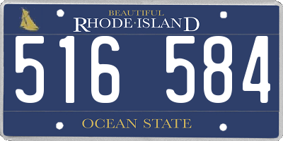 RI license plate 516584