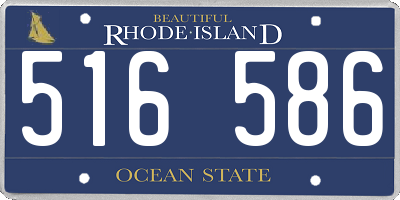 RI license plate 516586