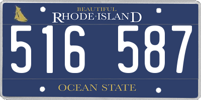 RI license plate 516587