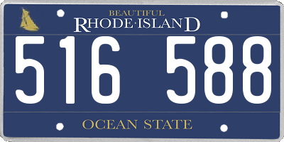 RI license plate 516588