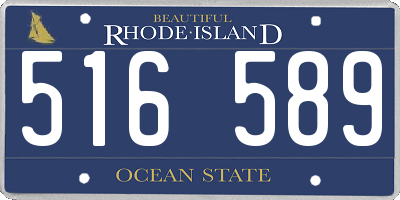 RI license plate 516589