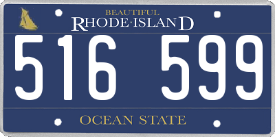 RI license plate 516599
