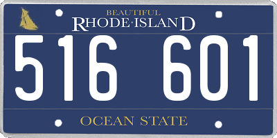 RI license plate 516601
