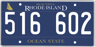 RI license plate 516602