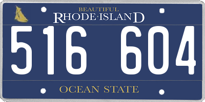 RI license plate 516604
