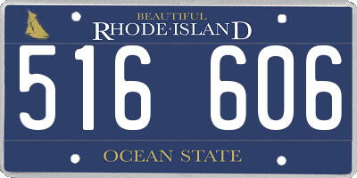RI license plate 516606