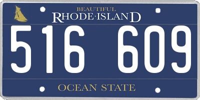RI license plate 516609
