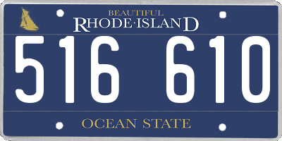 RI license plate 516610