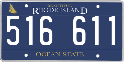 RI license plate 516611
