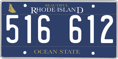 RI license plate 516612