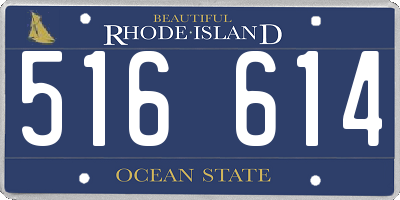 RI license plate 516614