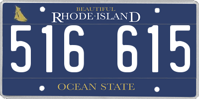 RI license plate 516615