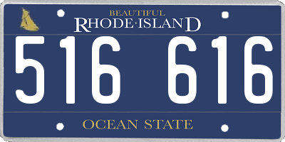RI license plate 516616