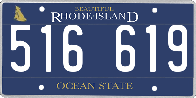 RI license plate 516619
