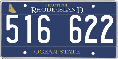 RI license plate 516622
