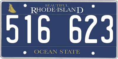 RI license plate 516623