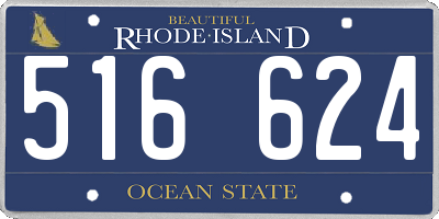 RI license plate 516624