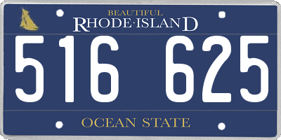RI license plate 516625