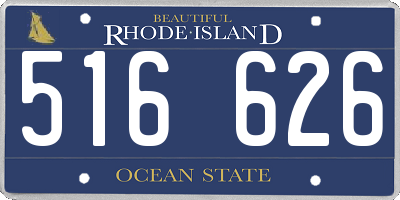 RI license plate 516626
