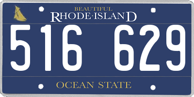 RI license plate 516629