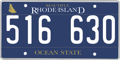 RI license plate 516630