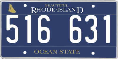 RI license plate 516631